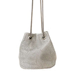 Sac bandoulière strass argenté