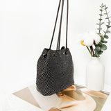 Sac bandoulière strass noir de soirée