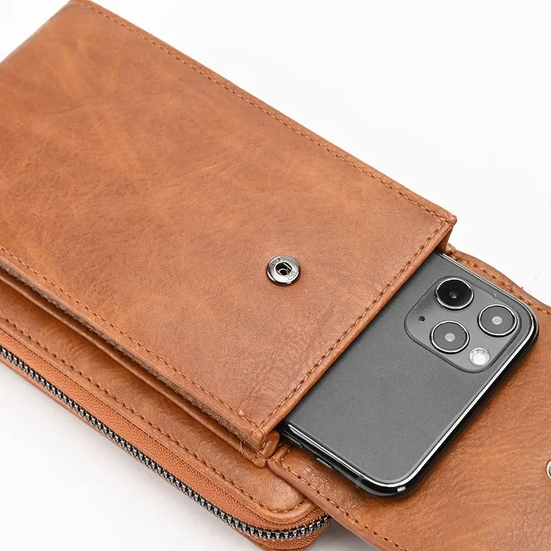Sac bandoulière pour téléphone et porte-monnaie poche avant