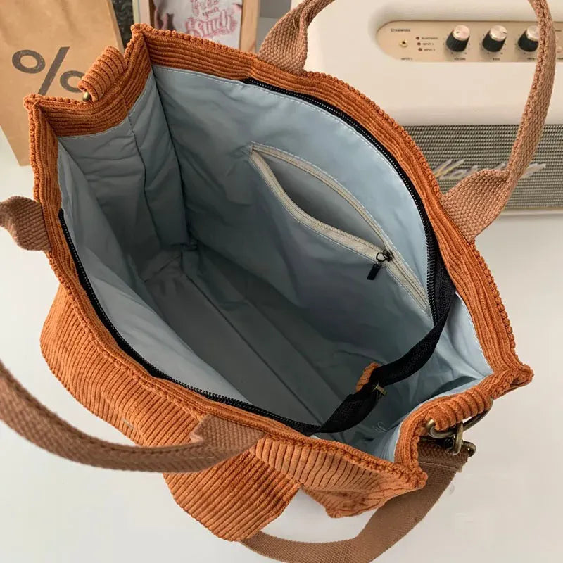 Sac bandoulière velours intérieur