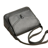 Sac besace en cuir pour femme gris bandoulière