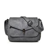 Sac besace en cuir pour femme gris