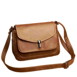 Sac besace en cuir pour femme marron bandoulière