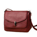 Sac besace en cuir pour femme rouge bandoulière