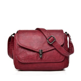 Sac besace en cuir rouge pour femme rouge