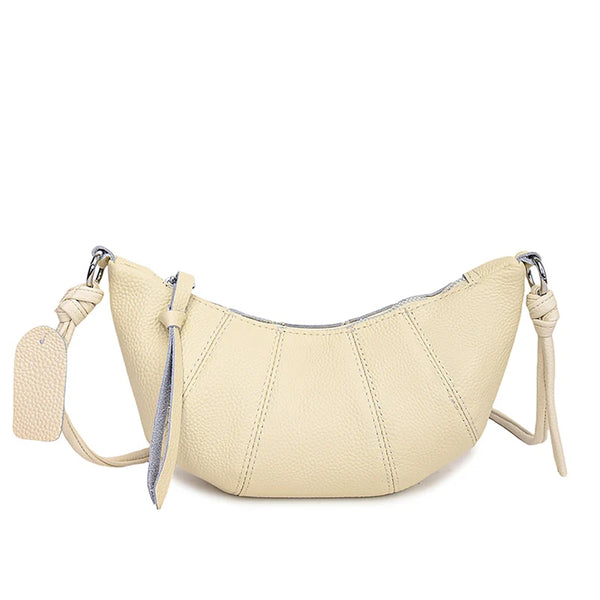 Sac demi lune bandoulière blanc
