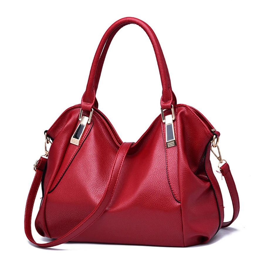 Sac à main bandoulière femme de grande capacité rouge