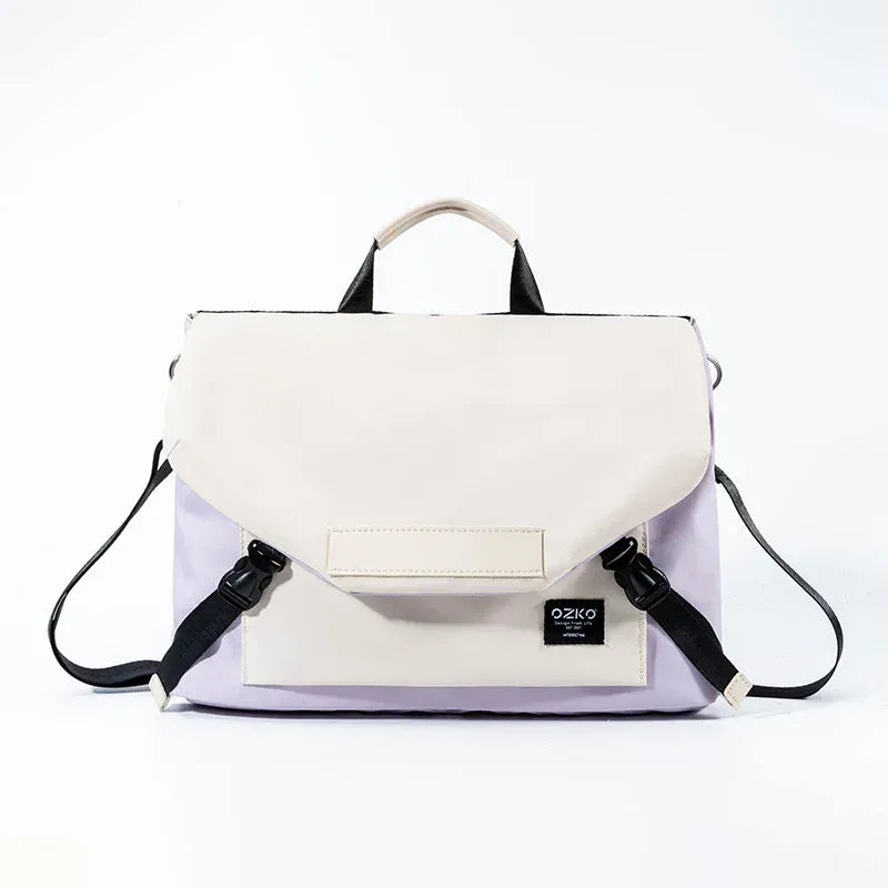 Sac ordinateur bandoulière violet