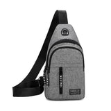Sac de poitrine à bandoulière gris