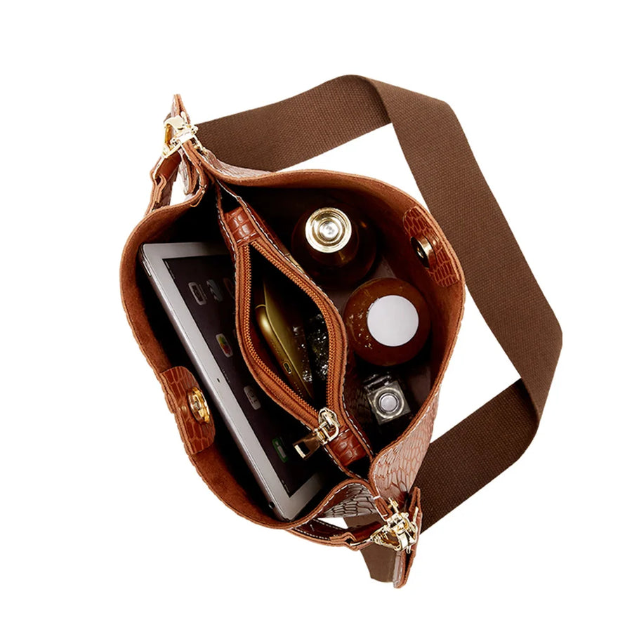 Sac seau en cuir intérieur