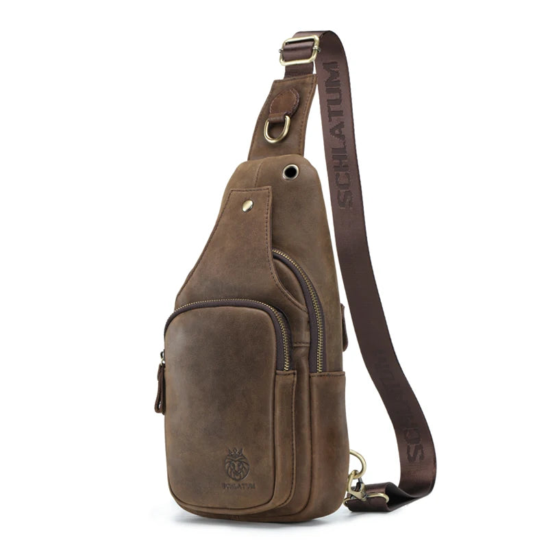 Sacoche en cuir véritable