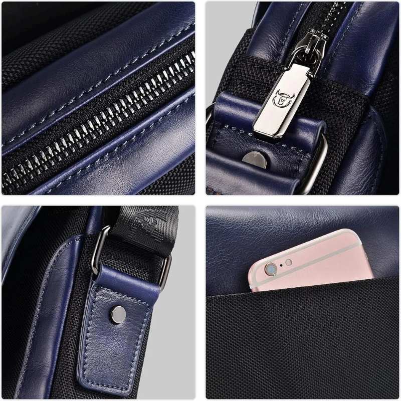 Sacoche en cuir homme détails