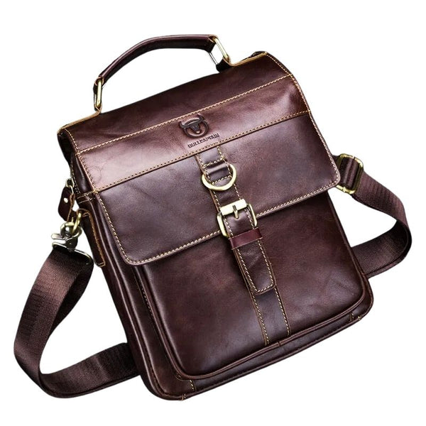 Sacoche homme bandoulière en cuir marron