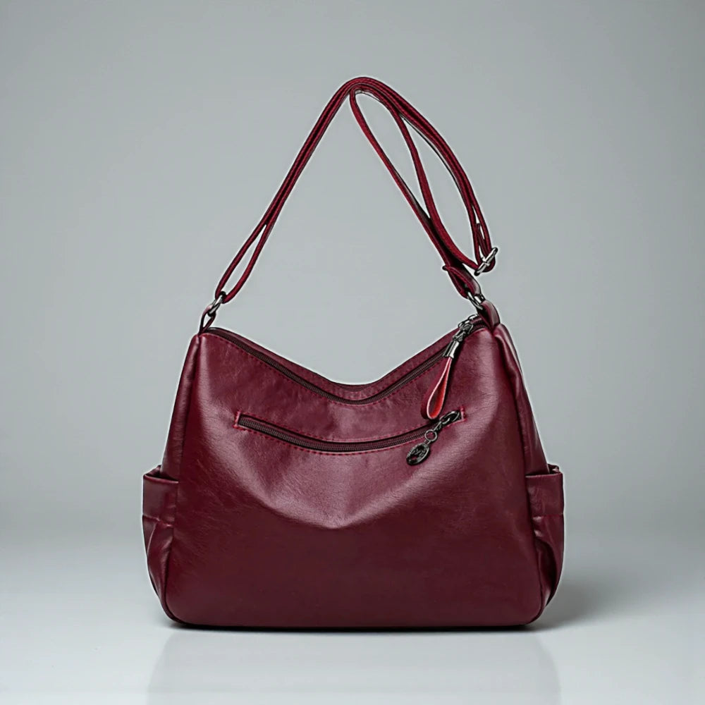 Sac bandoulière femme avec surpiqûres