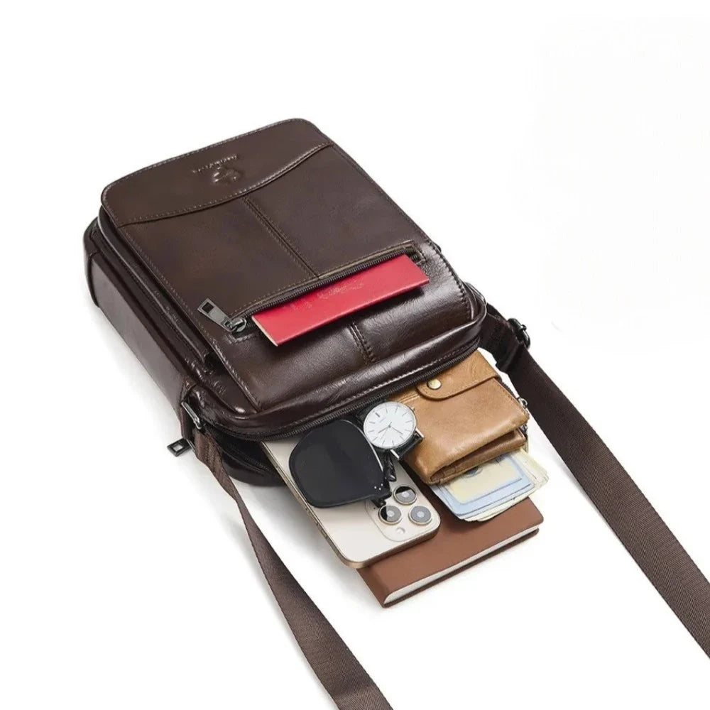 Sacoche homme en cuir authentique