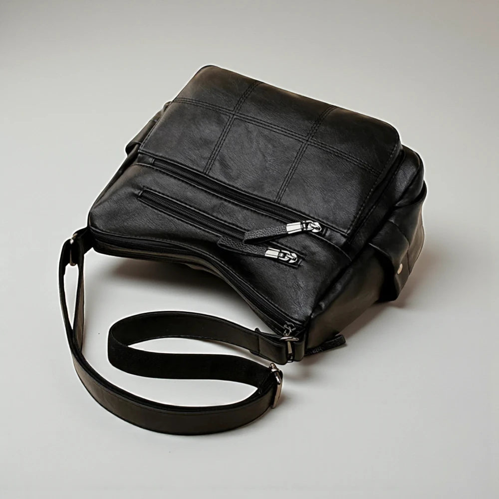 Sac bandoulière femme avec surpiqûres