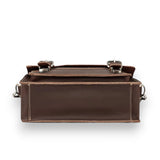 Besace en cuir homme vintage marron dessous