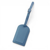 Étiquette de bagage en simili cuir bleu