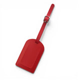 Étiquette de bagage en simili cuir rouge