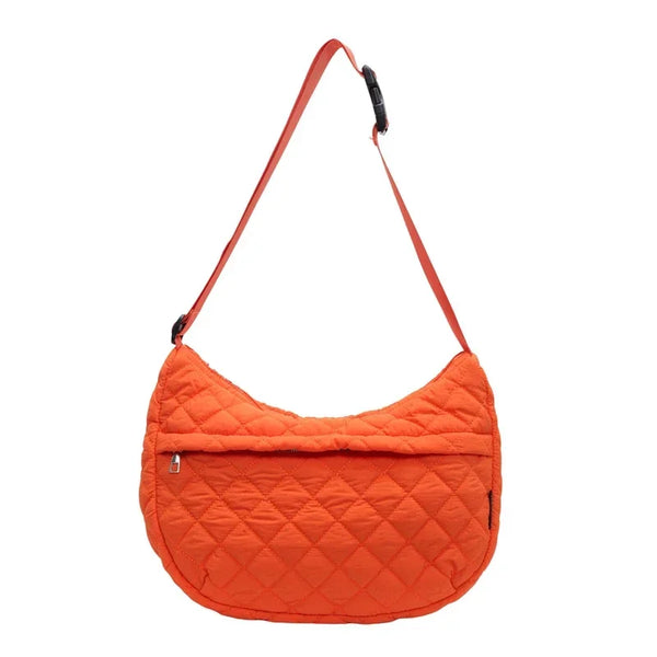 Grand sac bandoulière femme en tissu orange