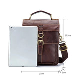 Sacoche Le Sac Bandoulière en cuir marron avec tablette pour homme, design vintage avec boucle et bandoulière réglable