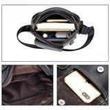 Sacoche homme Le Sac Bandoulière en cuir noir avec compartiments organisés pour téléphone et accessoires