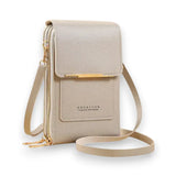 Mini sac bandoulière pour téléphone et cartes gris