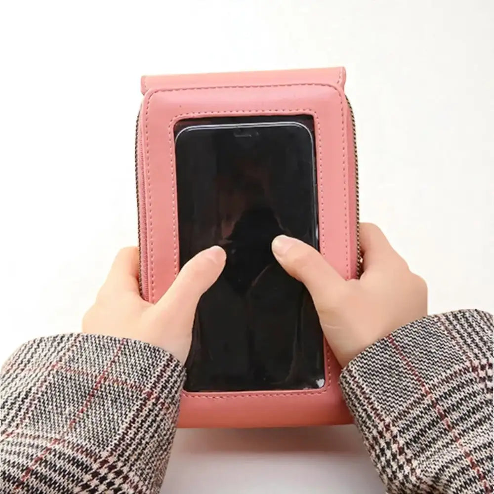 Mini sac bandoulière pour téléphone et cartes tactile