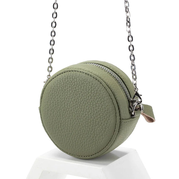 Mini-sac rond à bandoulière kaki
