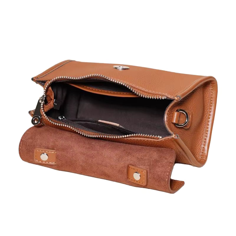 Petit sac à main bandoulière femme marron, vue intérieure