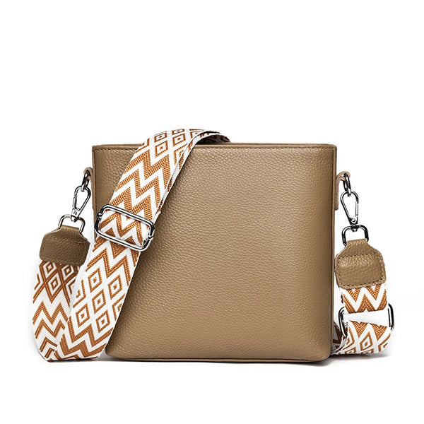 Petit sac bandoulière cuir femme marron