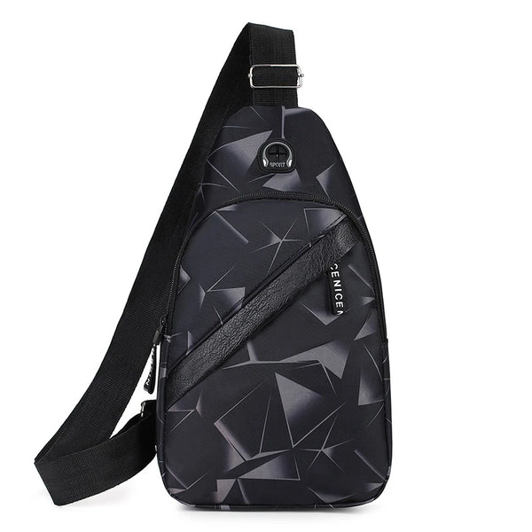 Petit sac bandoulière dos ou poitrine noir