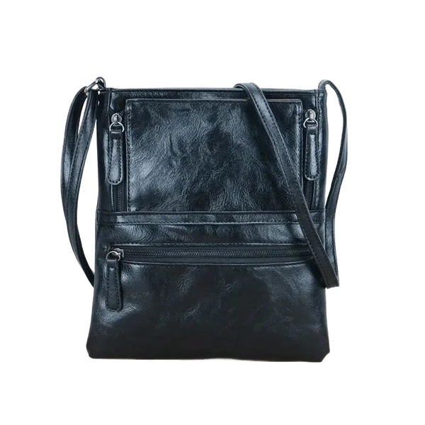 Petit sac en cuir bandoulière femme noir