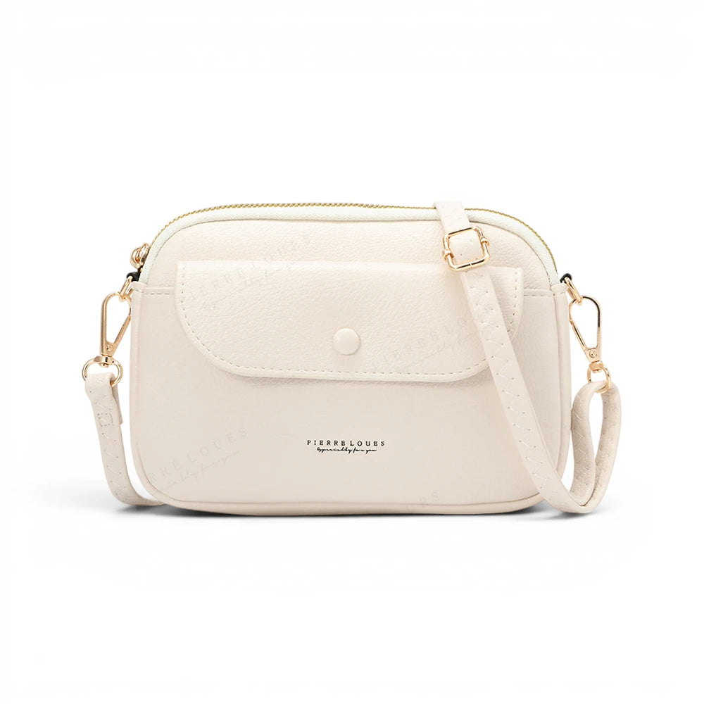 Petit sac en cuir bandoulière pour femme blanc