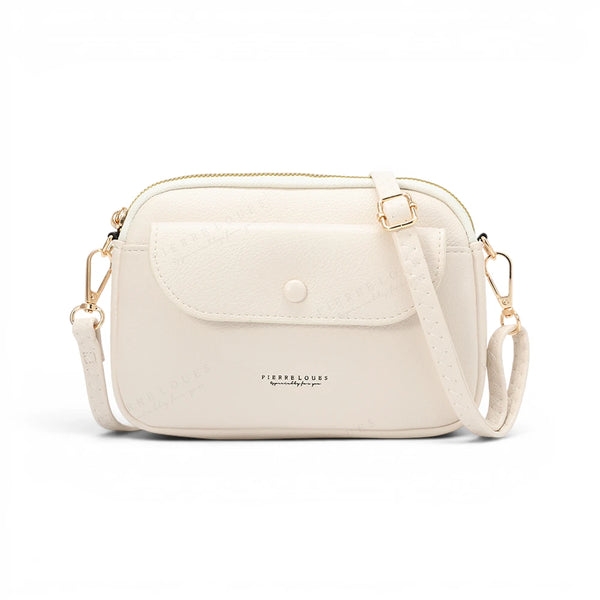 Petit sac en cuir bandoulière pour femme blanc