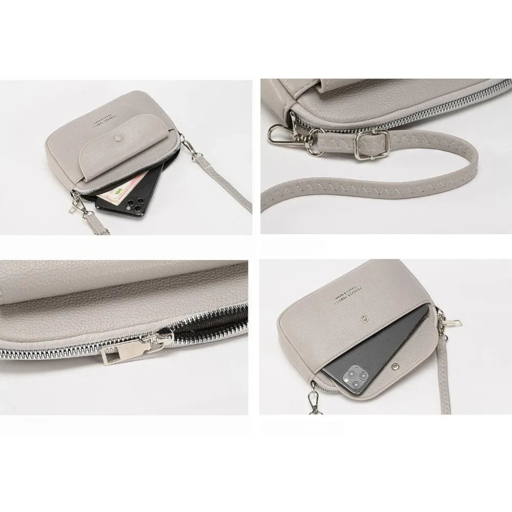 Petit sac en cuir bandoulière pour femme détails