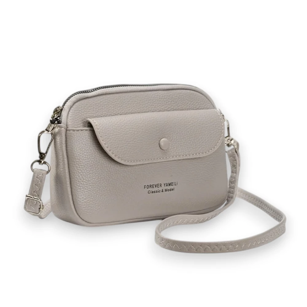 Petit sac en cuir bandoulière pour femme de trois quarts