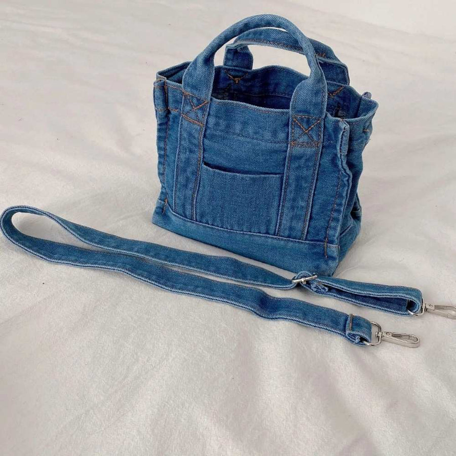 Petit sac en jean femme bandoulière détachable
