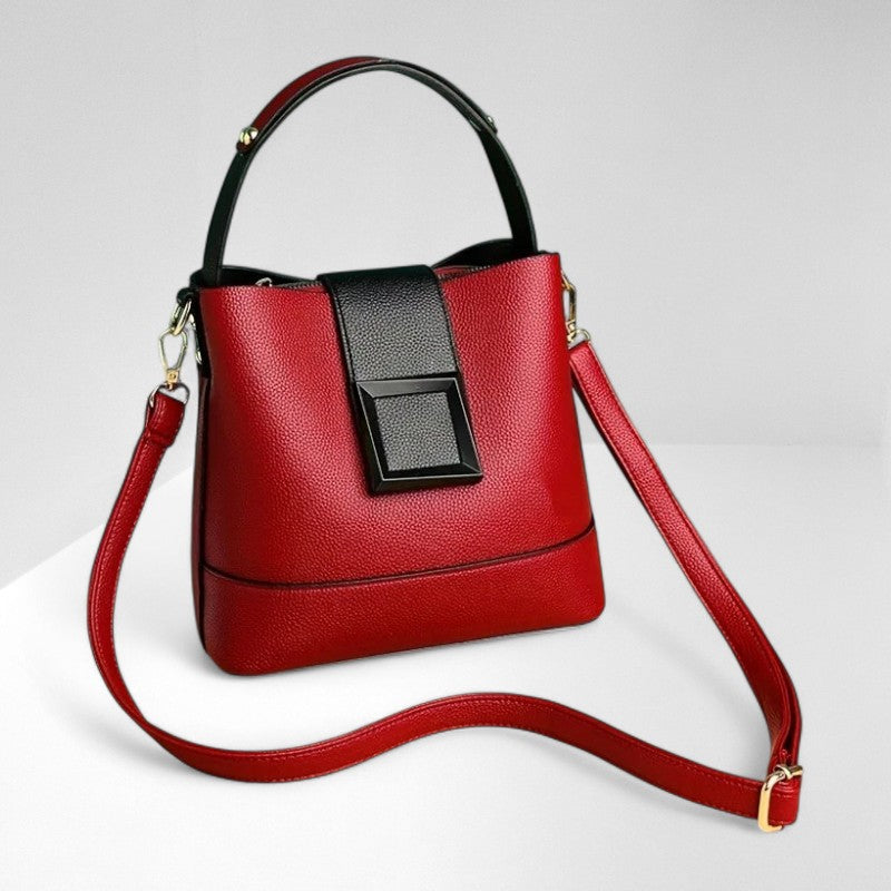 Petit sac seau fourre-tout femme rouge studio