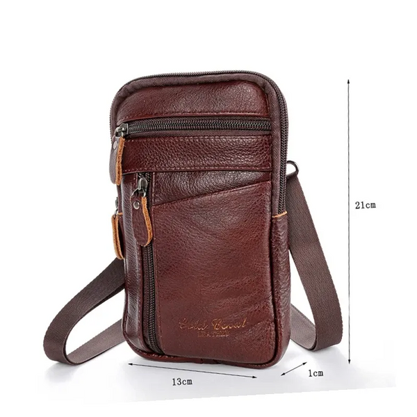 Petite sacoche bandoulière en cuir pour homme dimensions