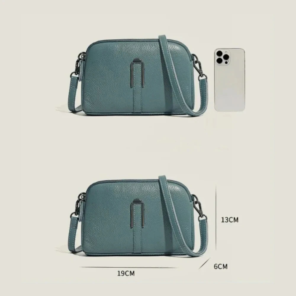 Pochette bandoulière femme en cuir dimensions