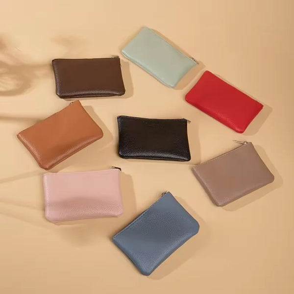 Porte monnaie en cuir 8 coloris