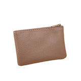 Porte monnaie en cuir marron clair