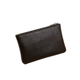 Porte monnaie en cuir noir