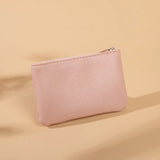 Porte monnaie en cuir rose