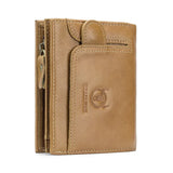 Portefeuille homme en cuir camel fermé