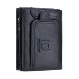 Portefeuille homme en cuir noir fermé
