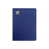 Protège passeport en simili cuir bleu marine