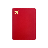 Protège passeport en simili cuir rouge