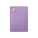Protège passeport en simili cuir violet